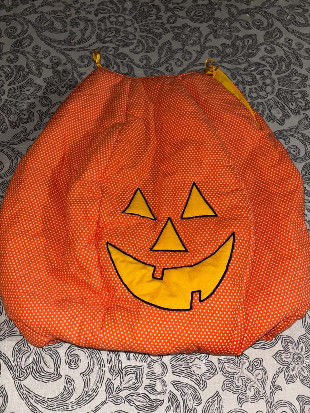 Vintage 1987 Halloween Polka Dot Pumpkin Costume Size XL Kids